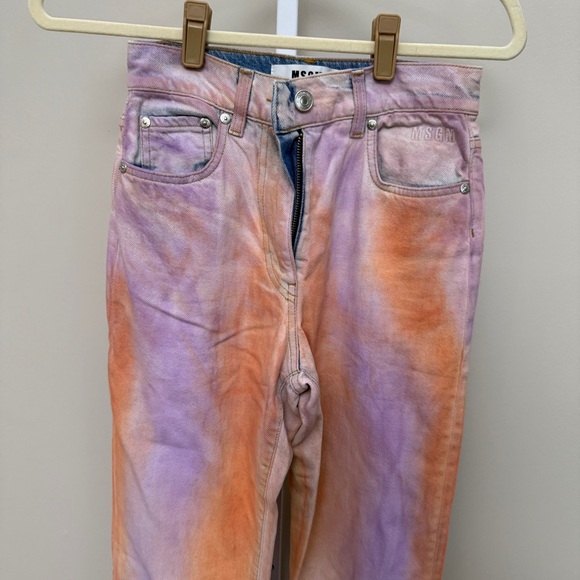 MSGM Lilac & Orange Denim Pants size IT 38/ us 0 - Picture 4 of 9